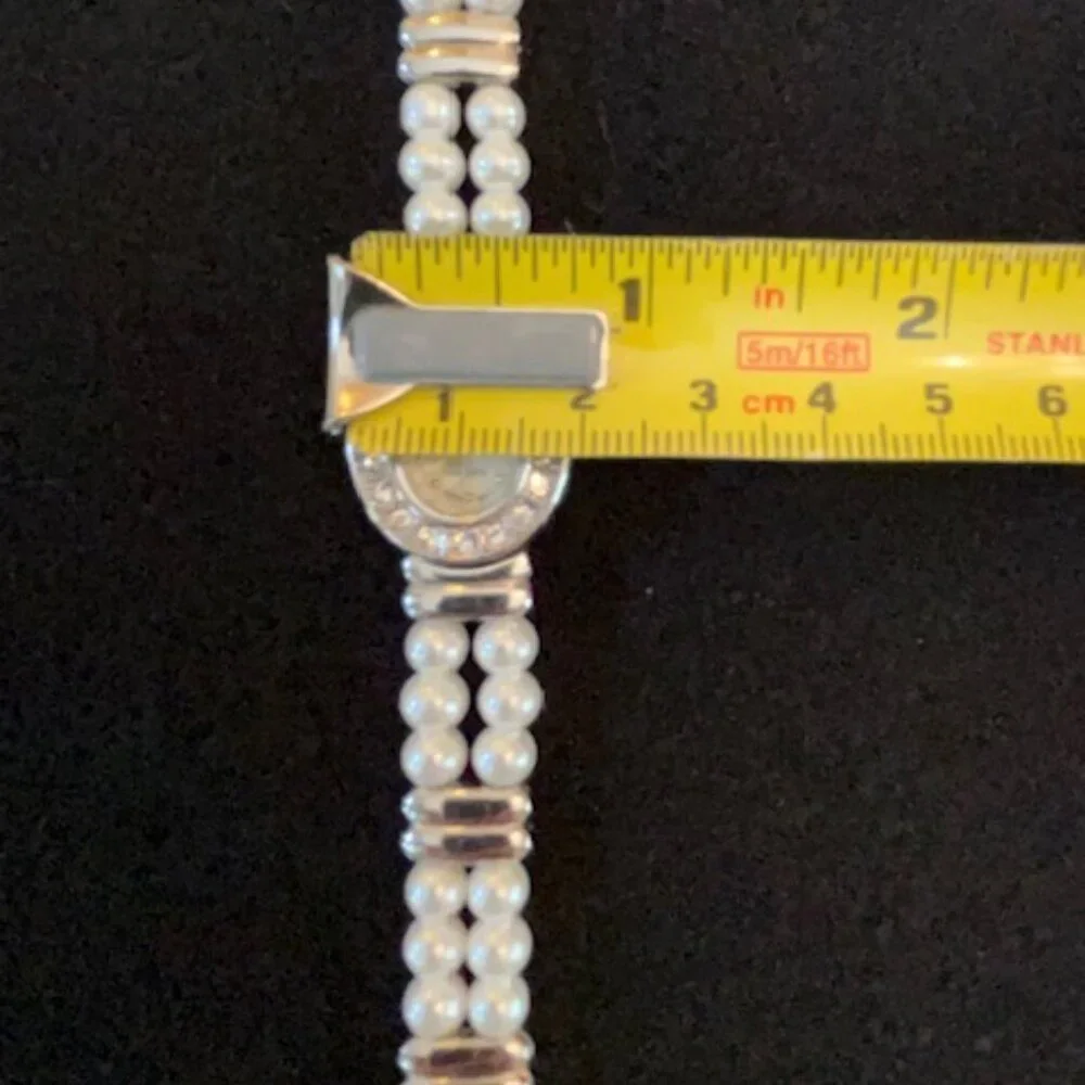 FICARO COUTURE | Double Strand Faux Pearl Watch-NEW Battery-EUC